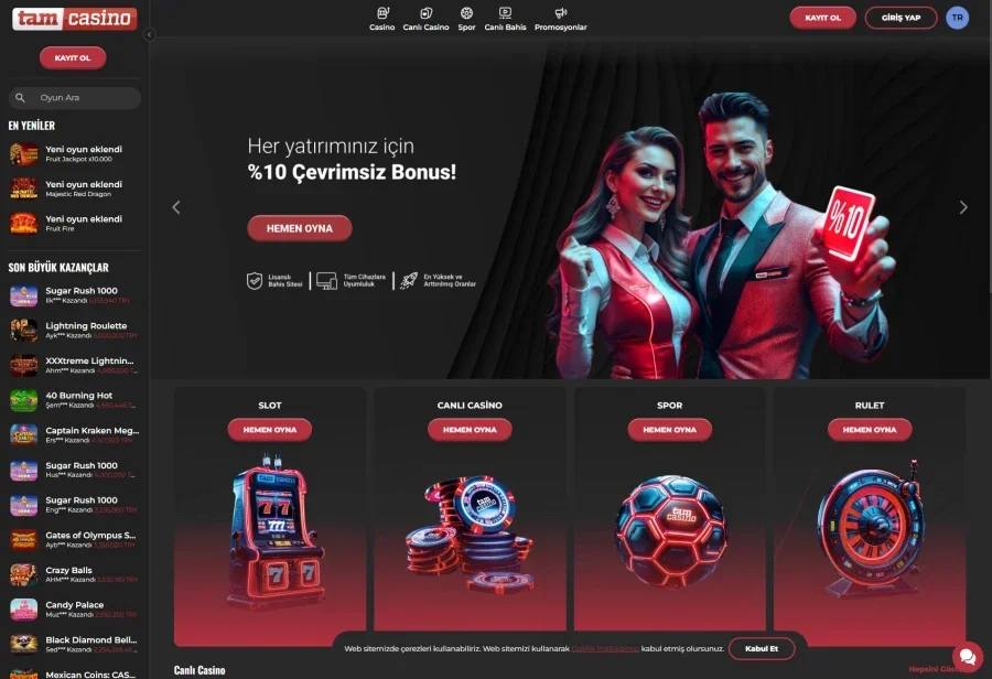 TamCasino ekran görüntüsü
